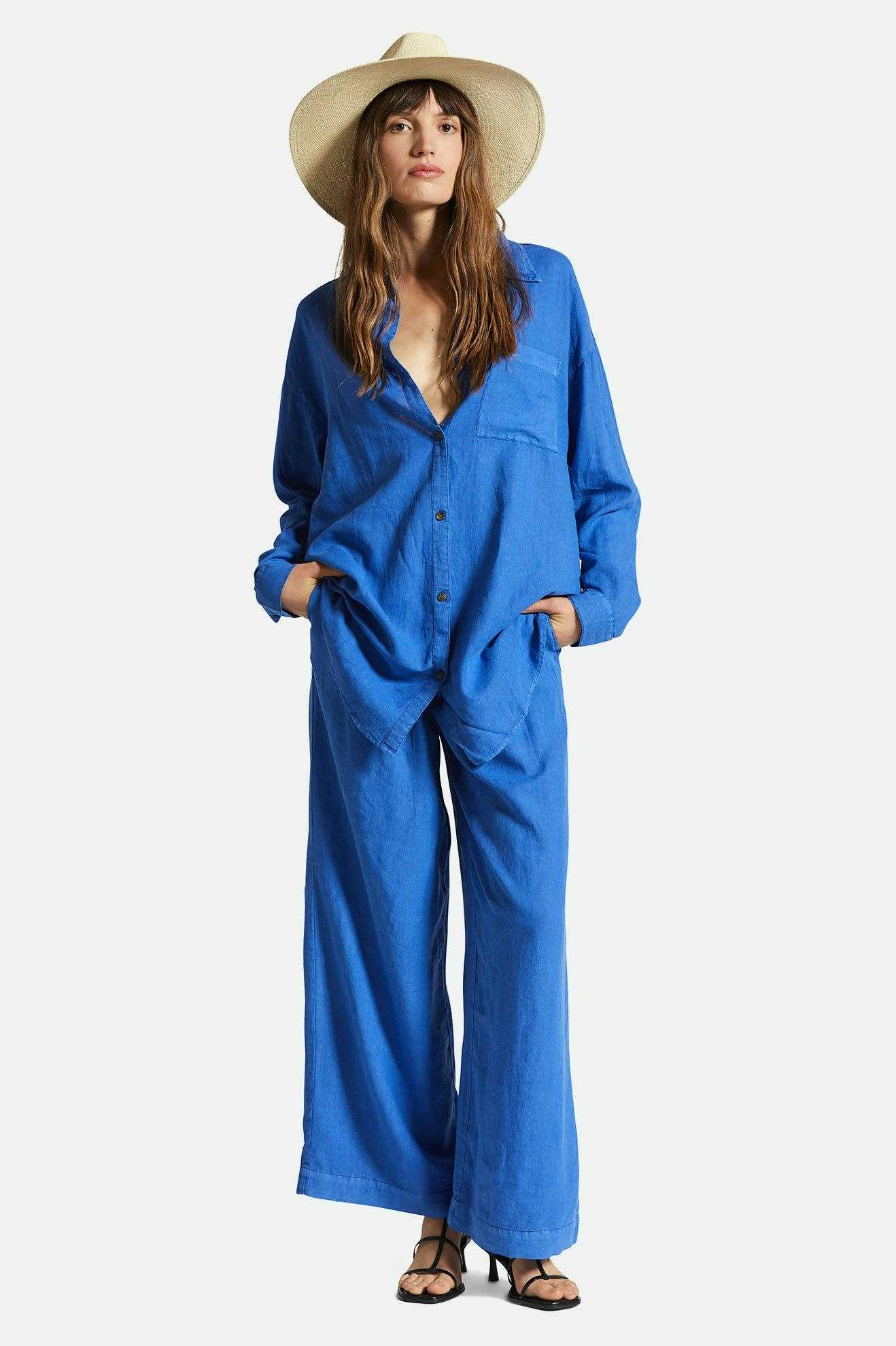 Vintage Linen Blend Wide Leg Pant - Surf The Web - Image 7